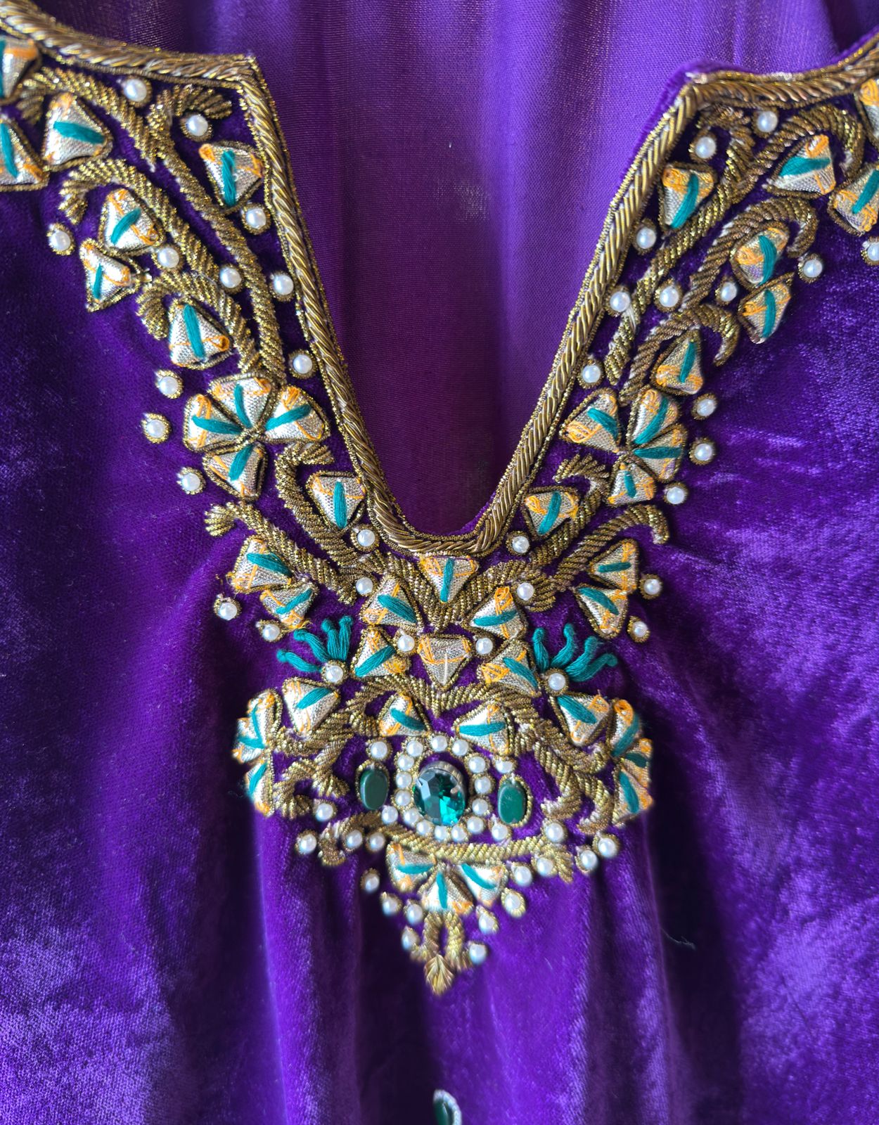 Premium Velvet Co-Ord with Heavy Zari & Stone Work