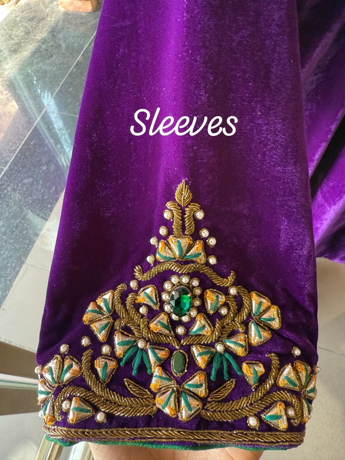 Premium Velvet Co-Ord with Heavy Zari & Stone Work