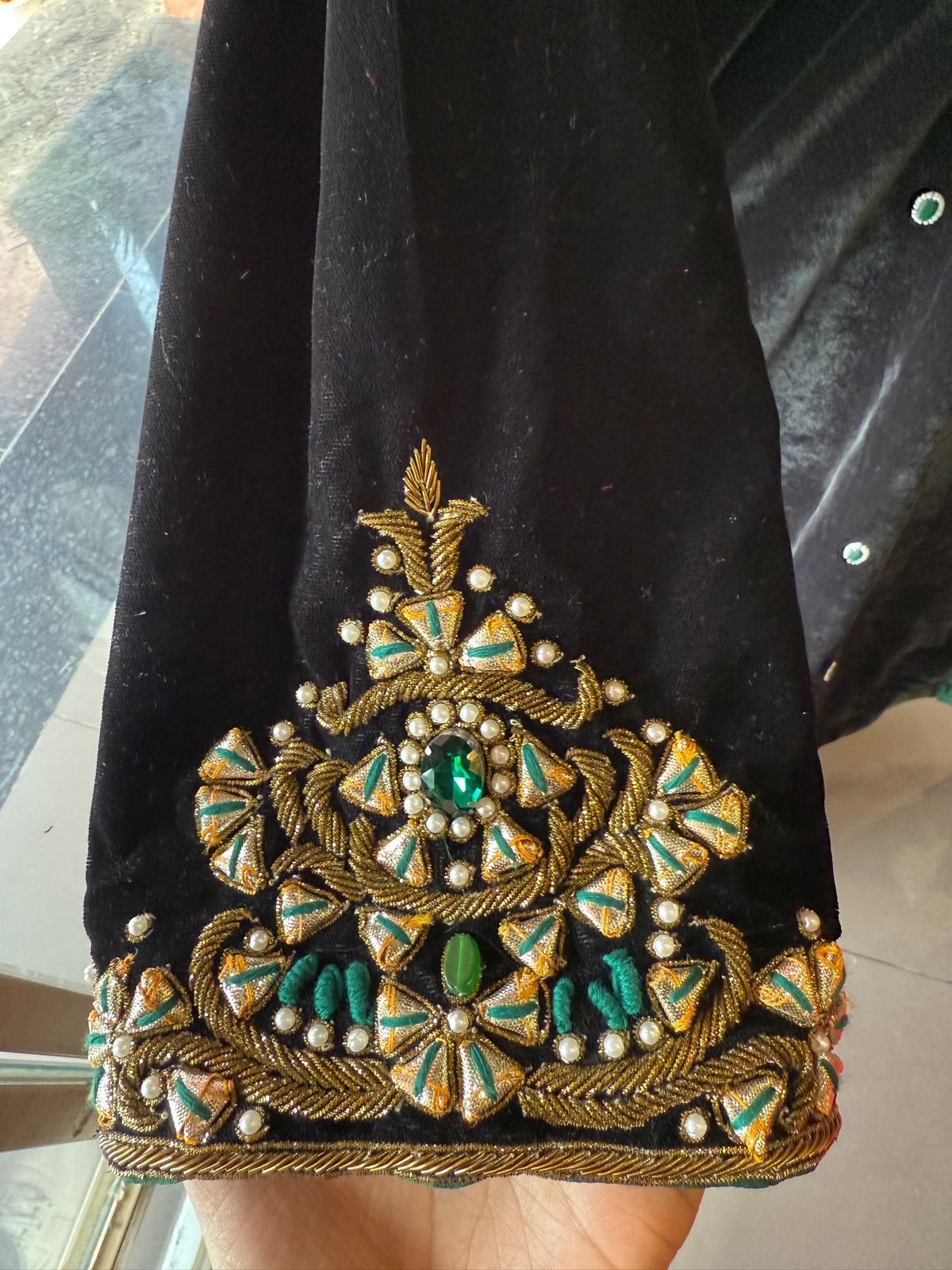 Premium Velvet Co-Ord with Heavy Zari & Stone Work