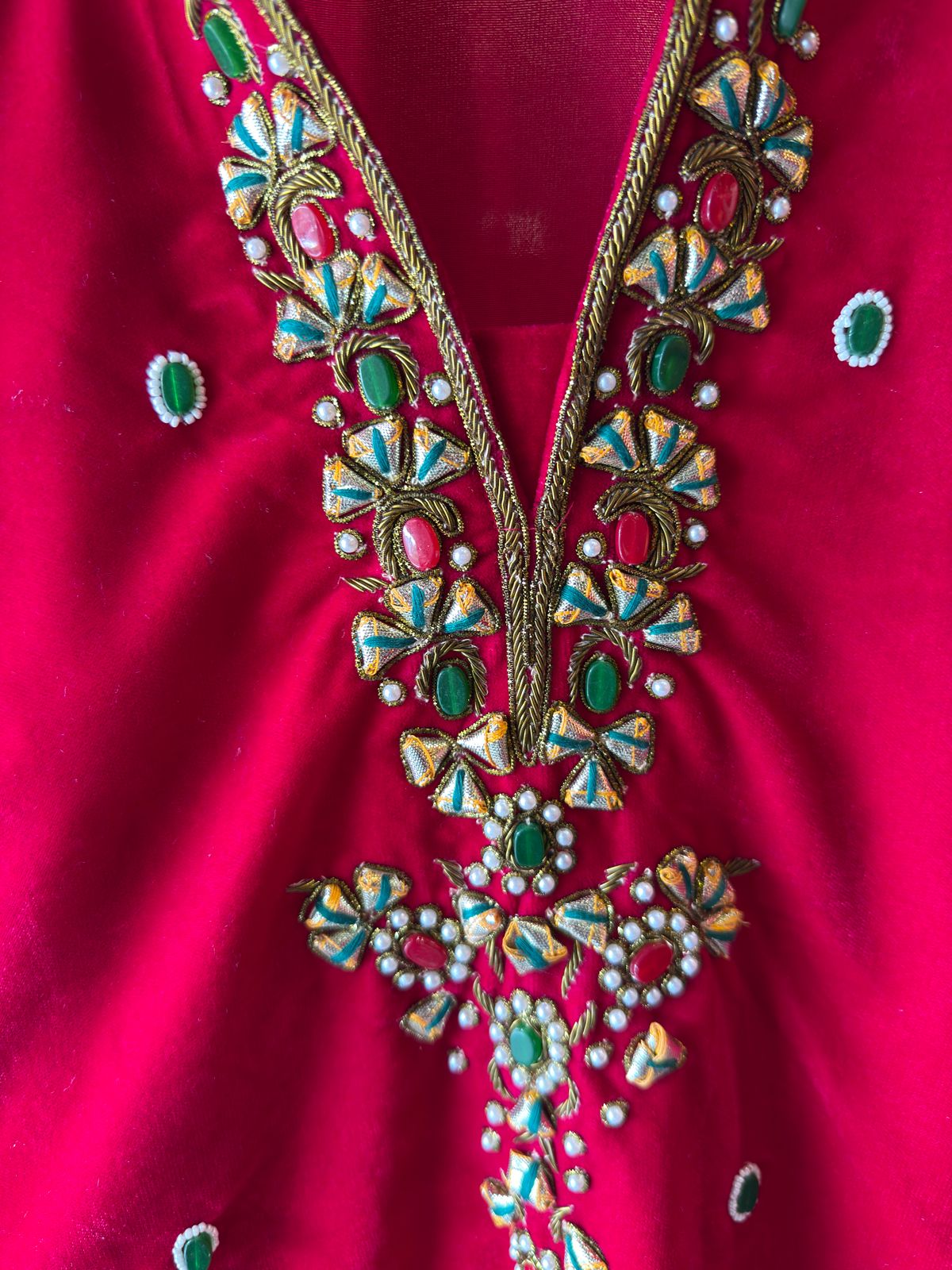 Premium Velvet Co-Ord with Heavy Zari & Stone Work