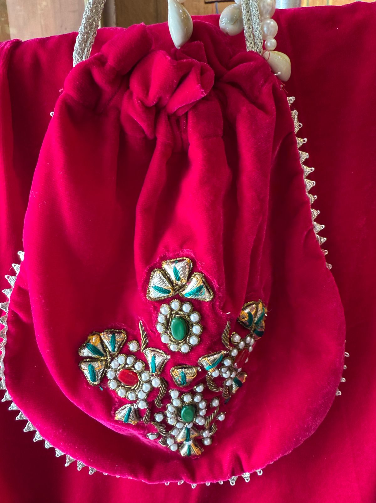 Premium Velvet Co-Ord with Heavy Zari & Stone Work