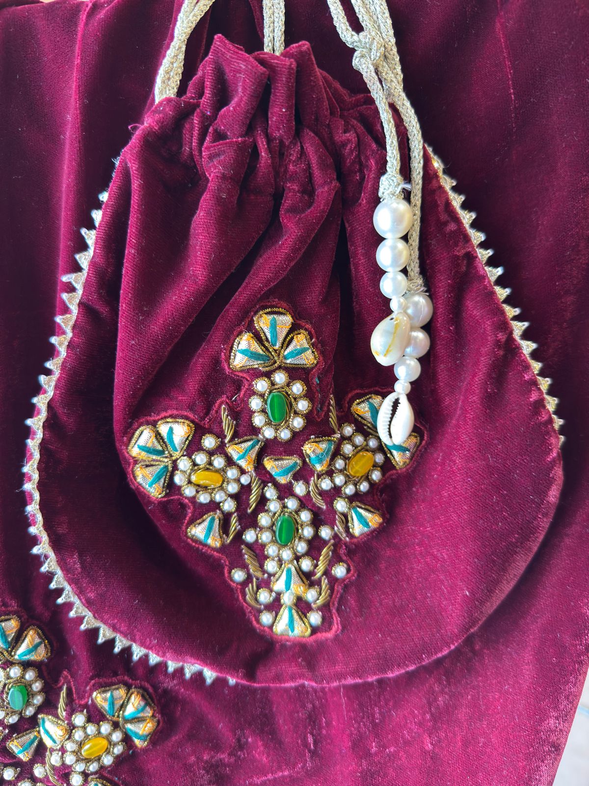 Premium Velvet Co-Ord with Heavy Zari & Stone Work