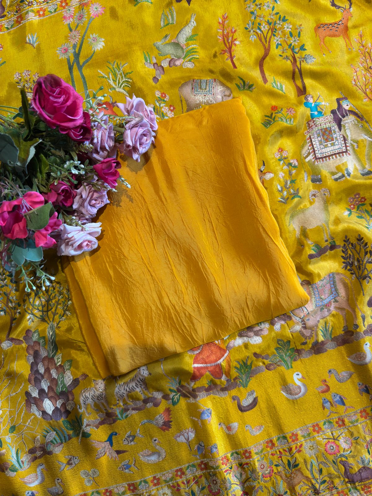 Pure crepe 5 meters fabric for Shirt