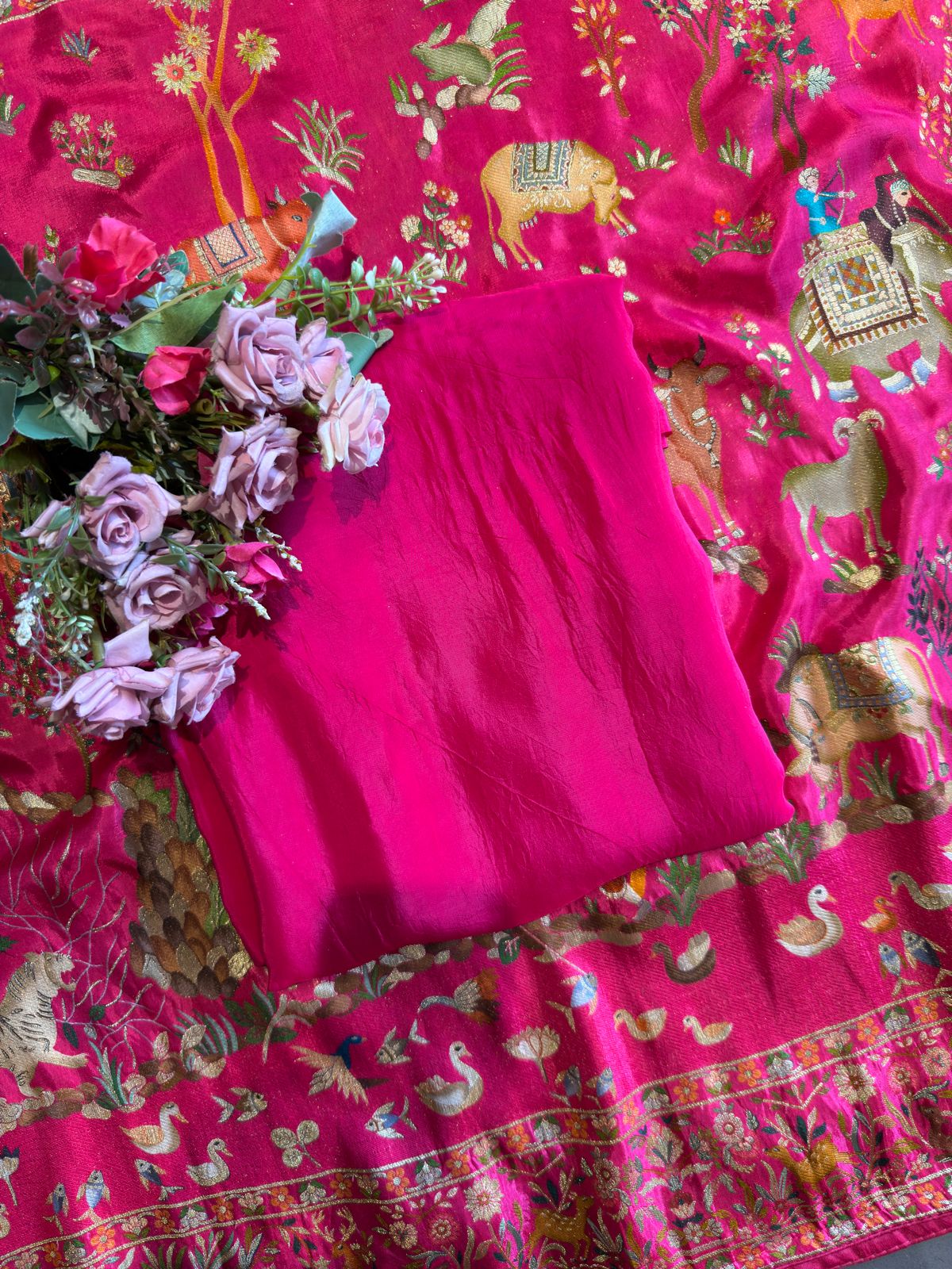 Pure crepe 5 meters fabric for Shirt