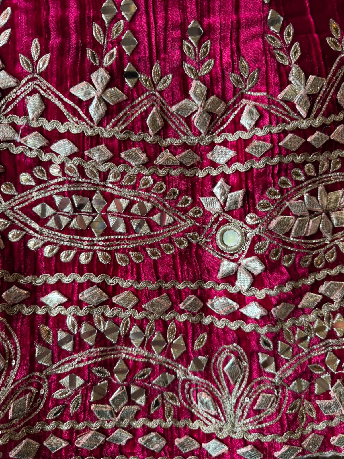 Crushed velvet  Stitched anarkali set