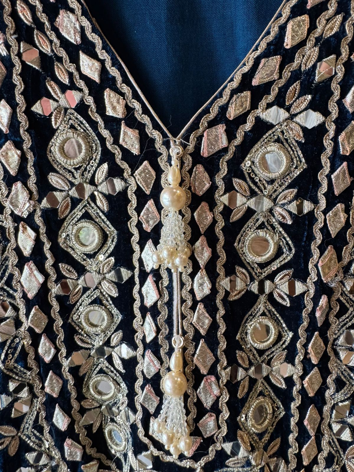 Crushed velvet  Stitched anarkali set