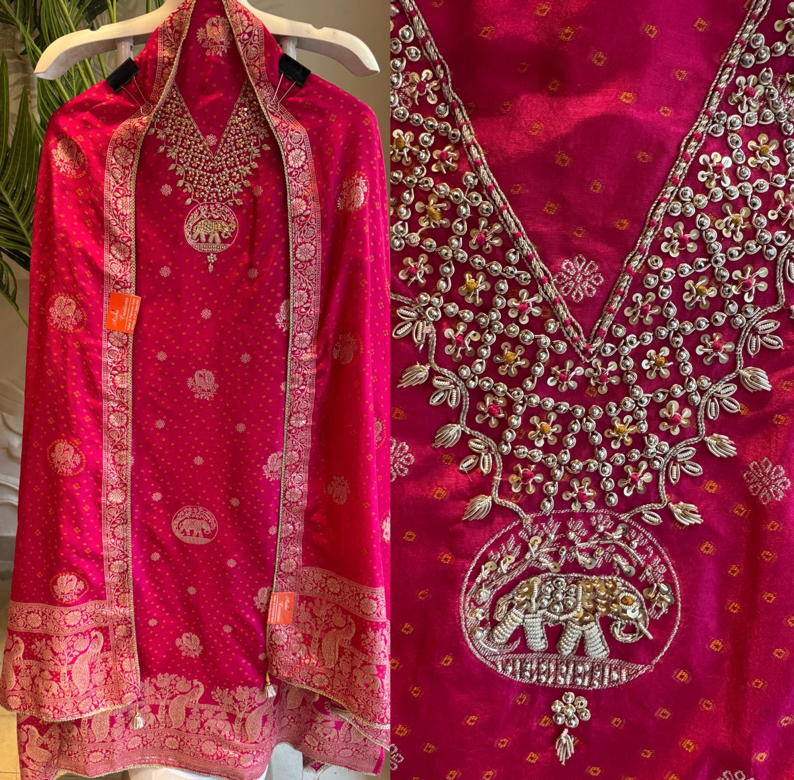 Pure Silk bandhani Suit