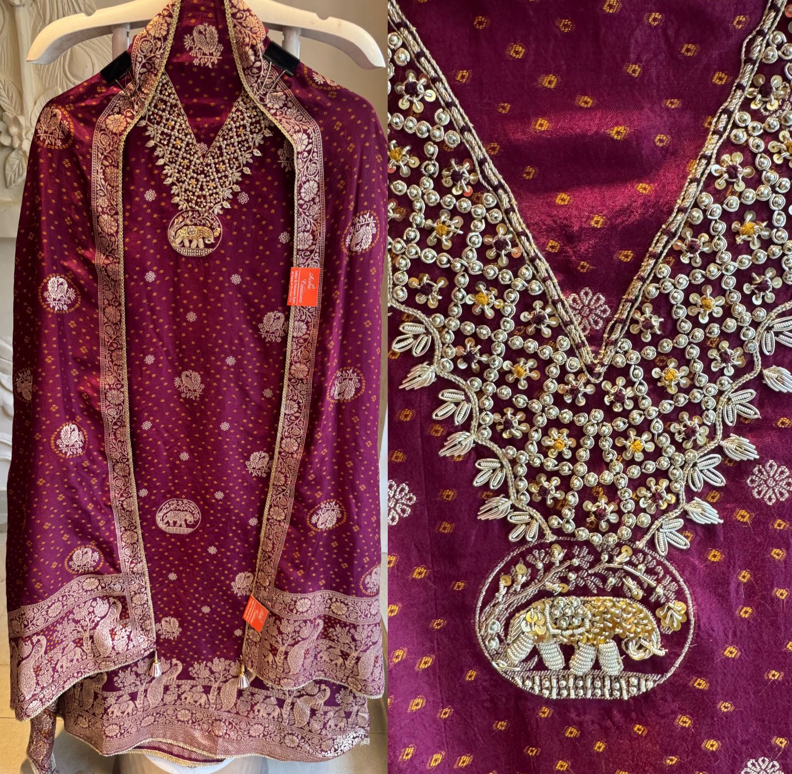 Pure Silk bandhani Suit