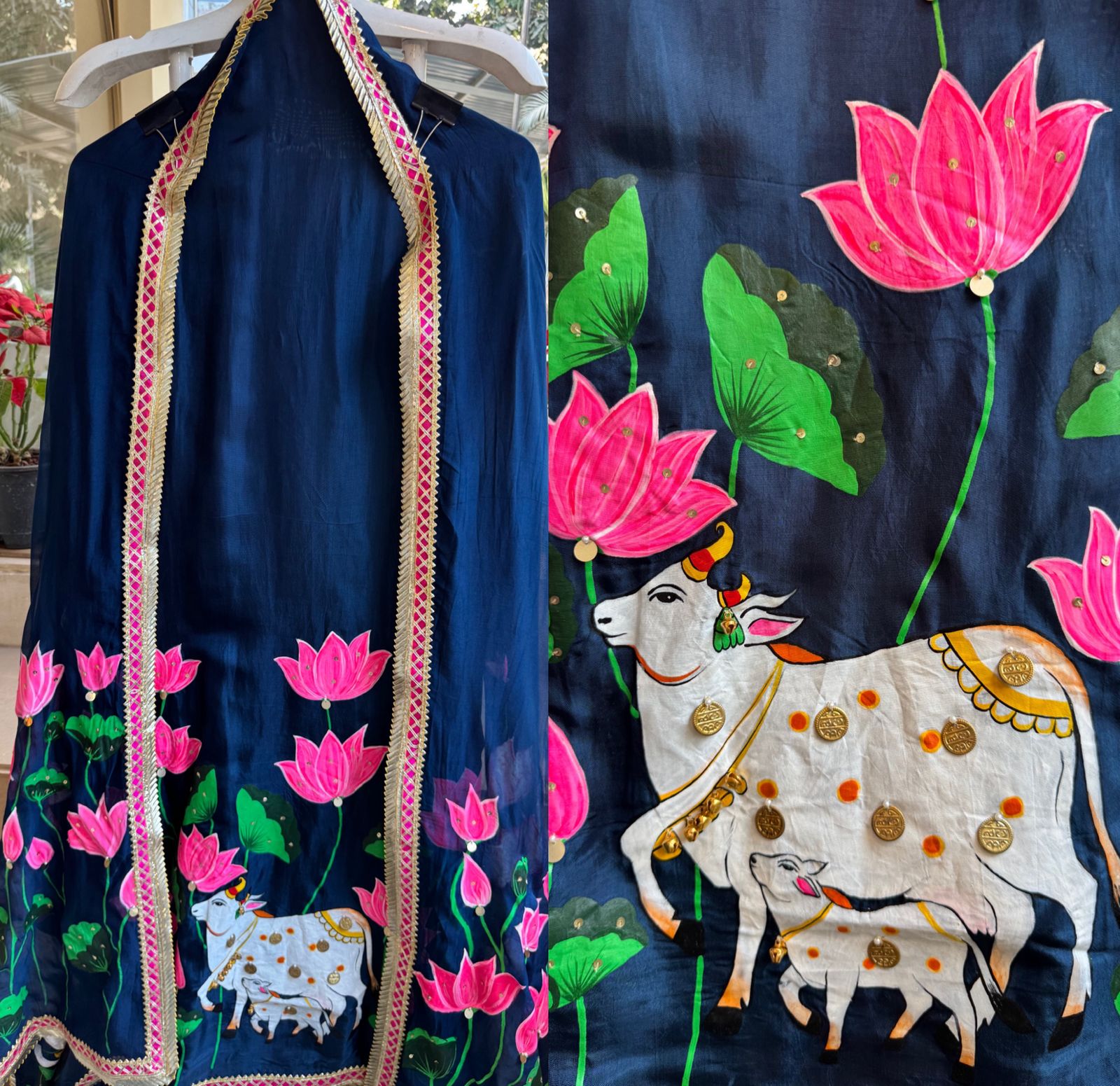 Beautiful hand-painted suit