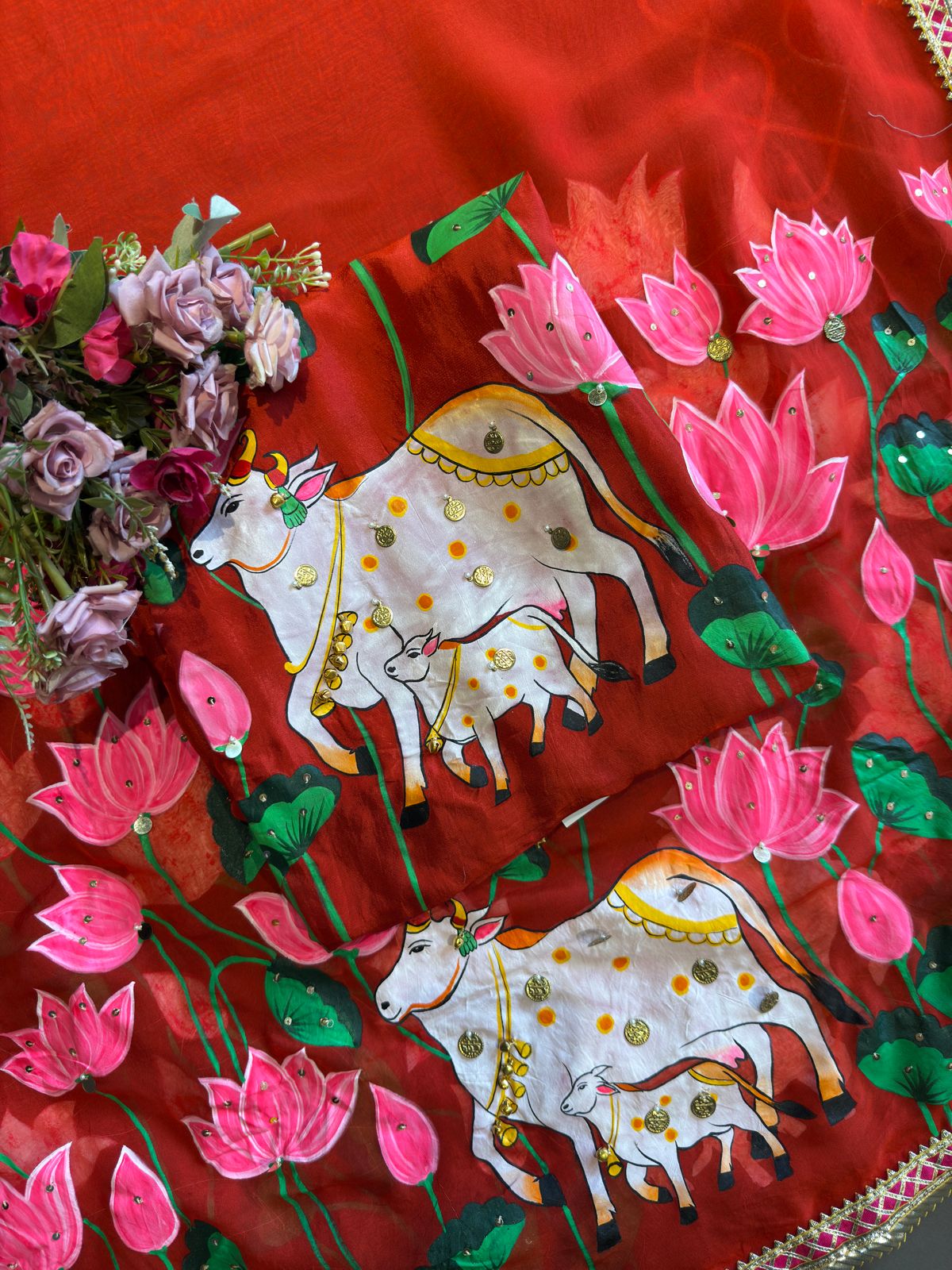 Beautiful hand-painted suit