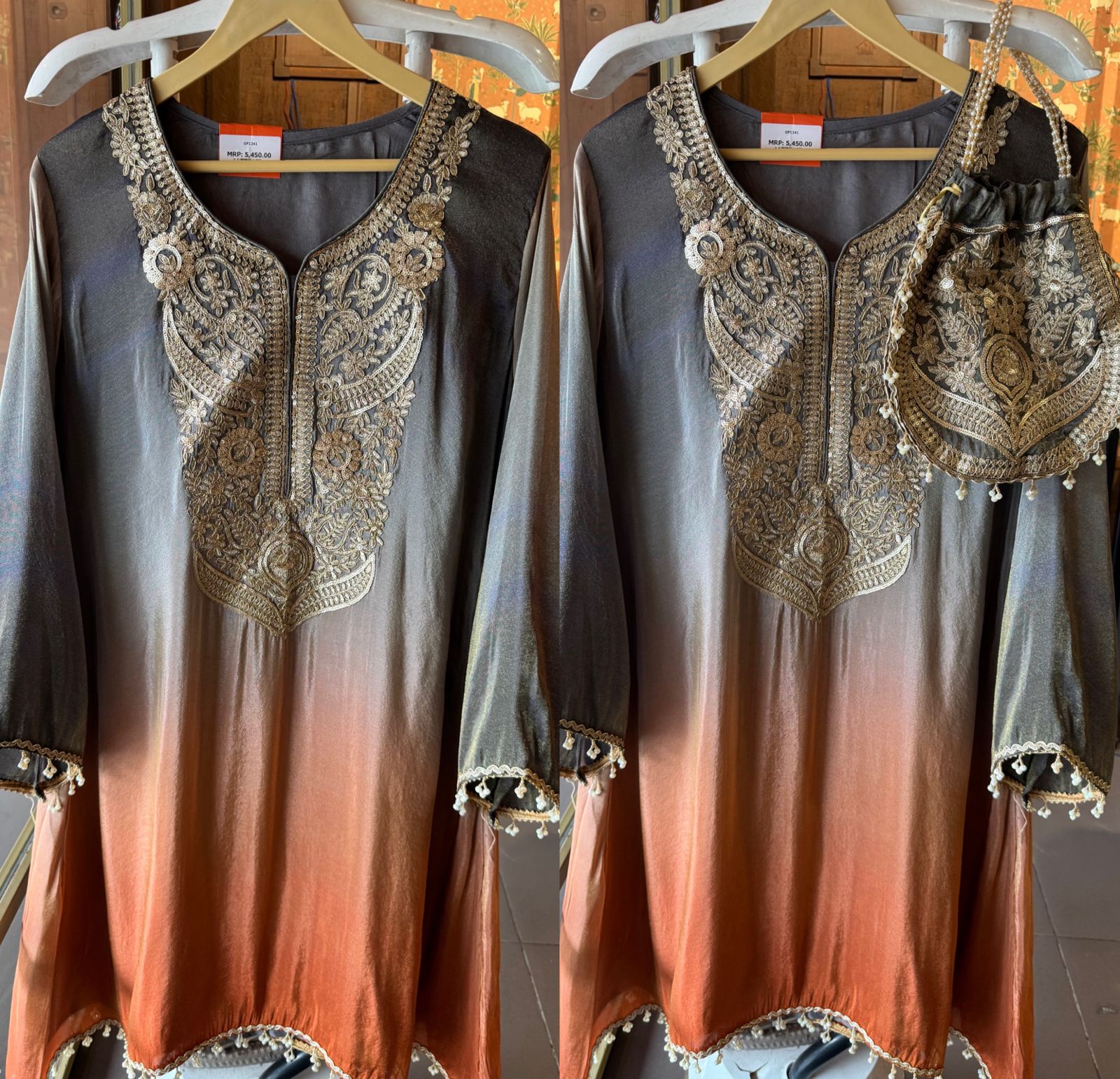 Straight long kurti with a relaxed fit