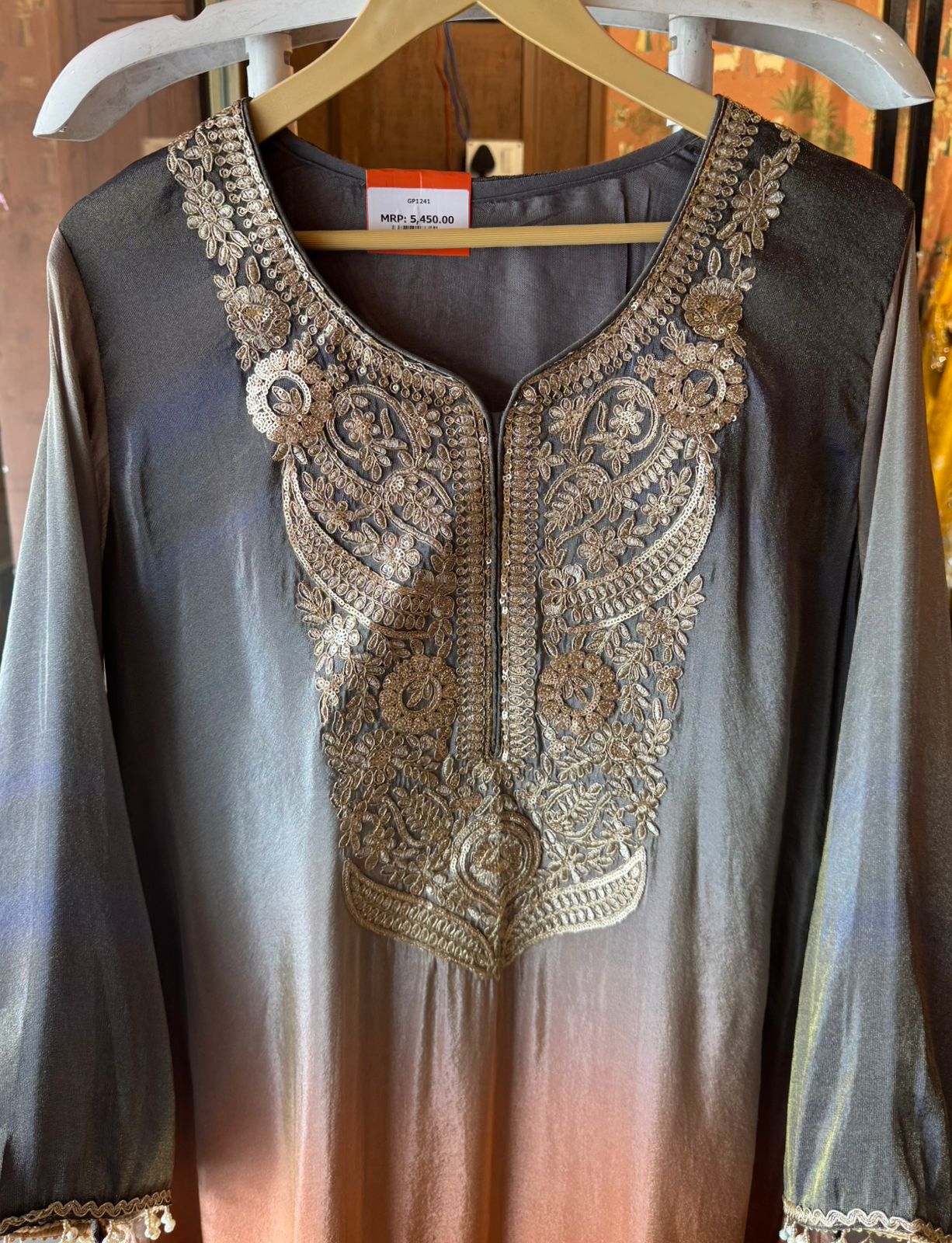 Straight long kurti with a relaxed fit