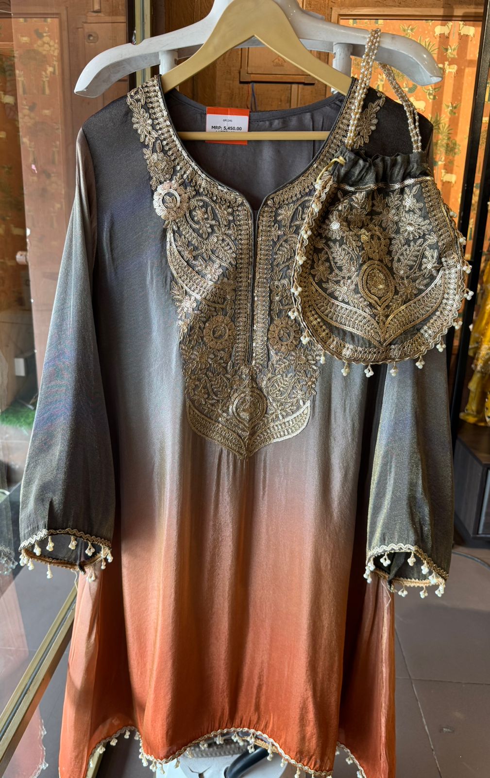 Straight long kurti with a relaxed fit
