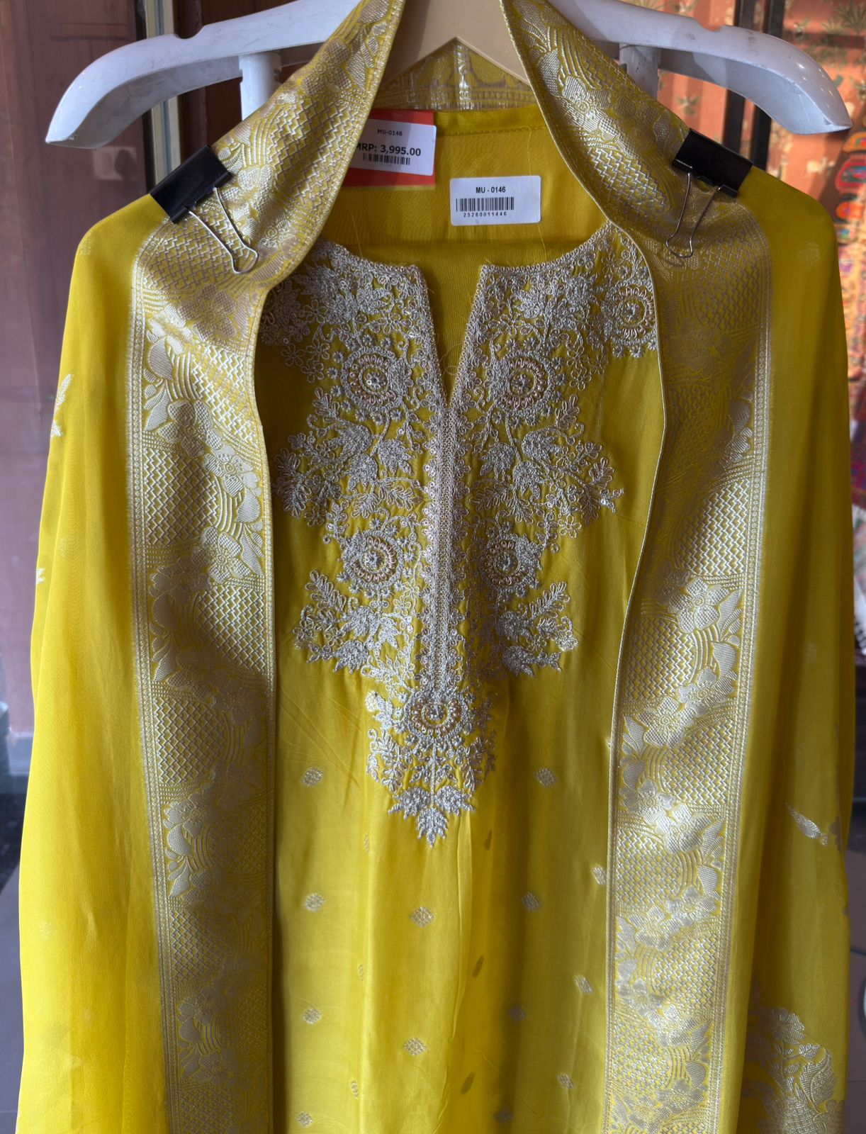 Organza unstitched shirt