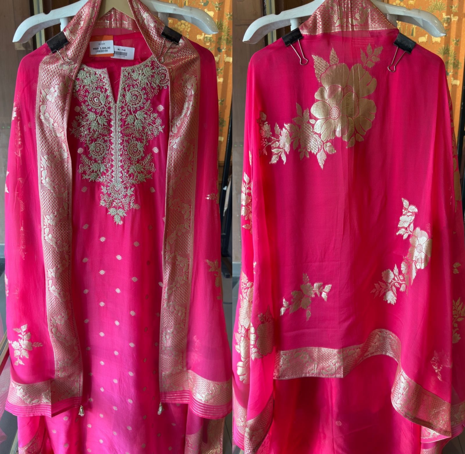 Organza unstitched shirt