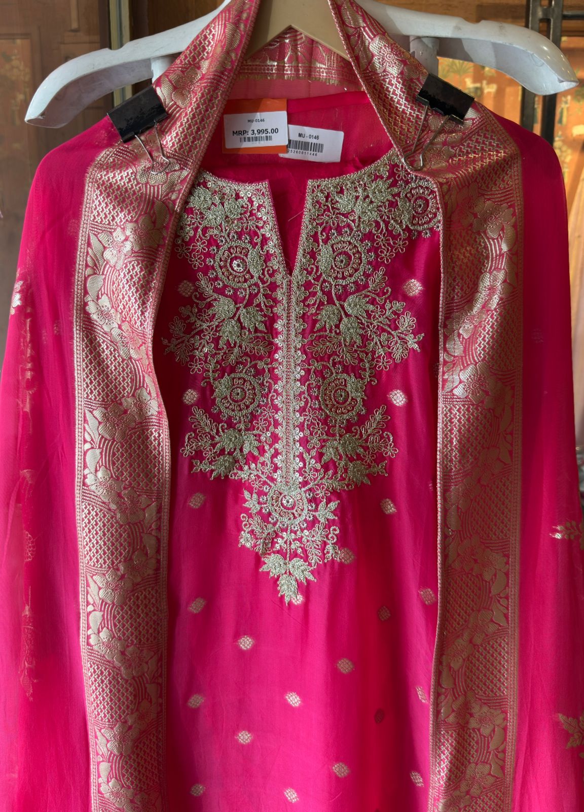 Organza unstitched shirt