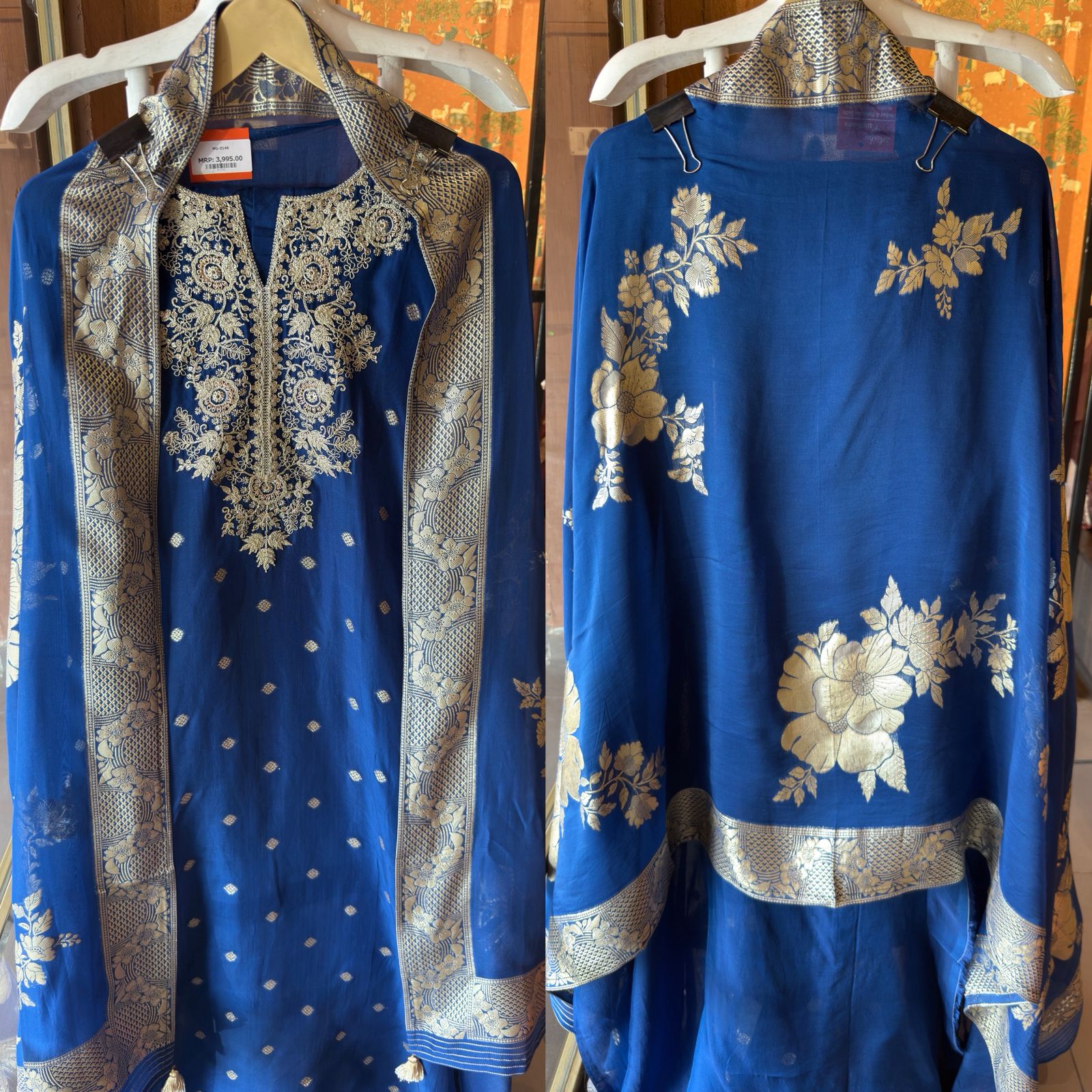 Organza unstitched shirt