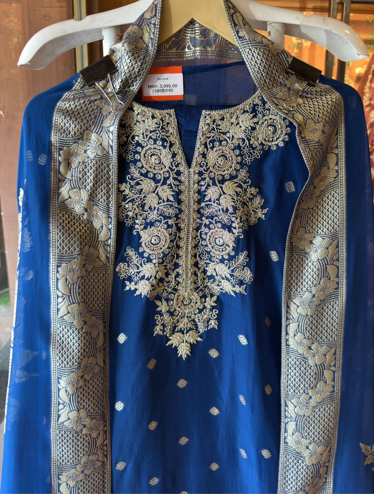 Organza unstitched shirt