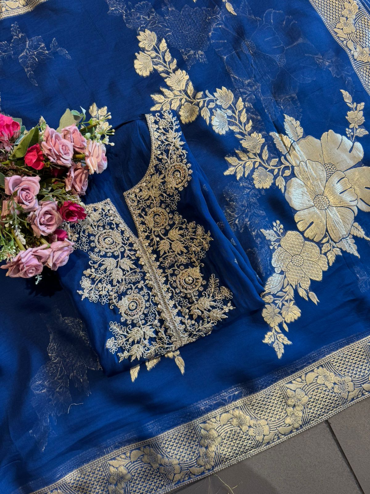 Organza unstitched shirt