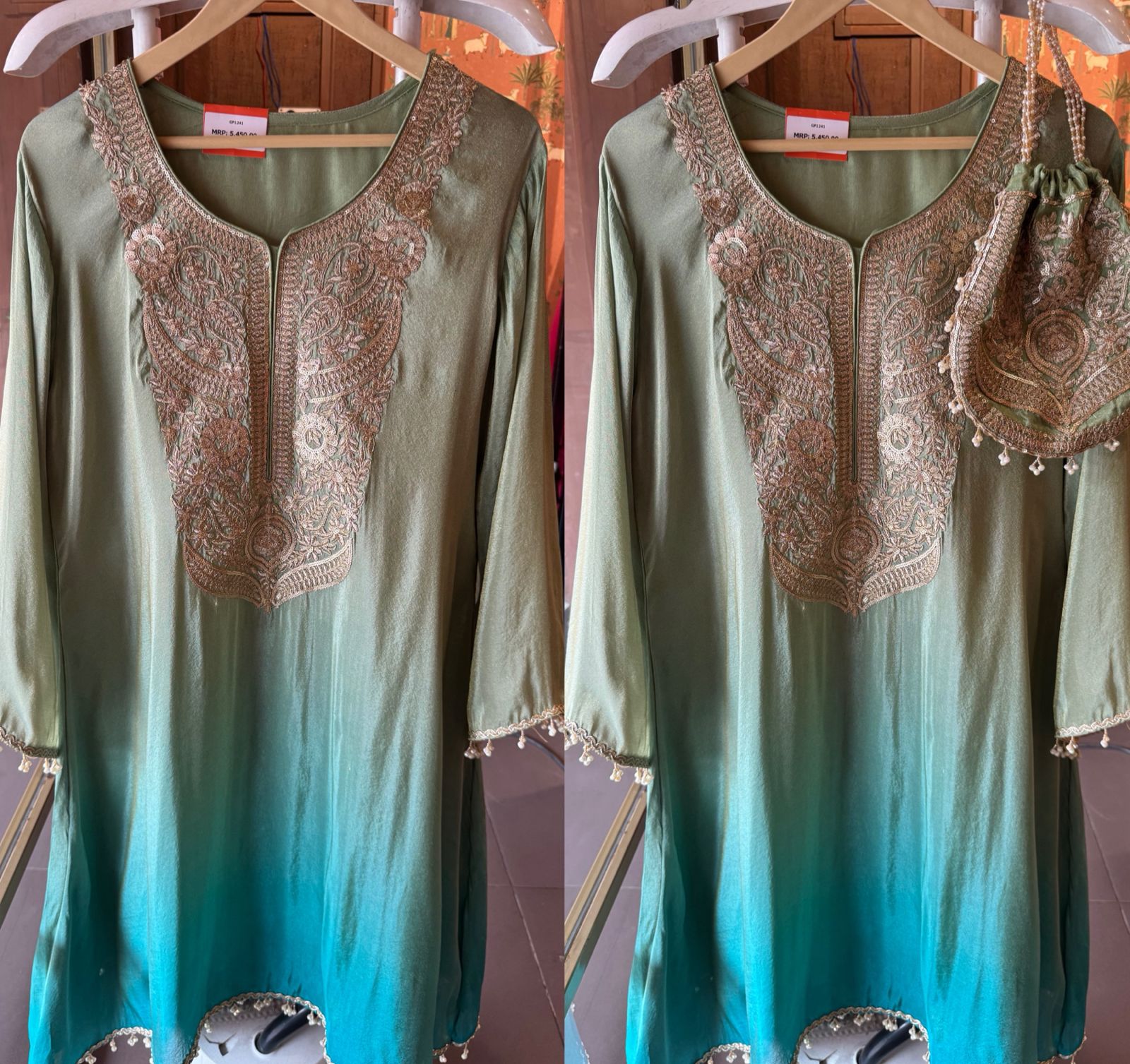 Straight long kurti with a relaxed fit