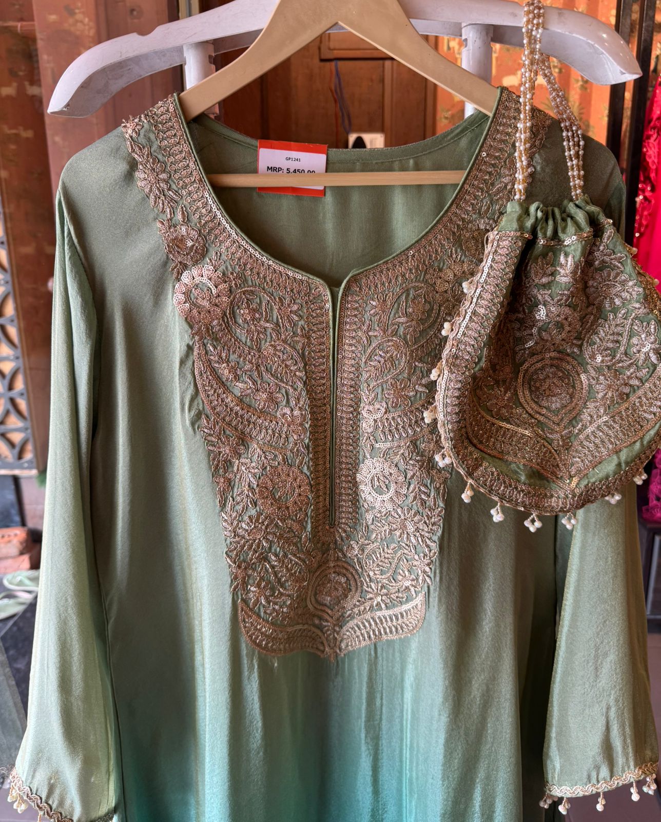 Straight long kurti with a relaxed fit