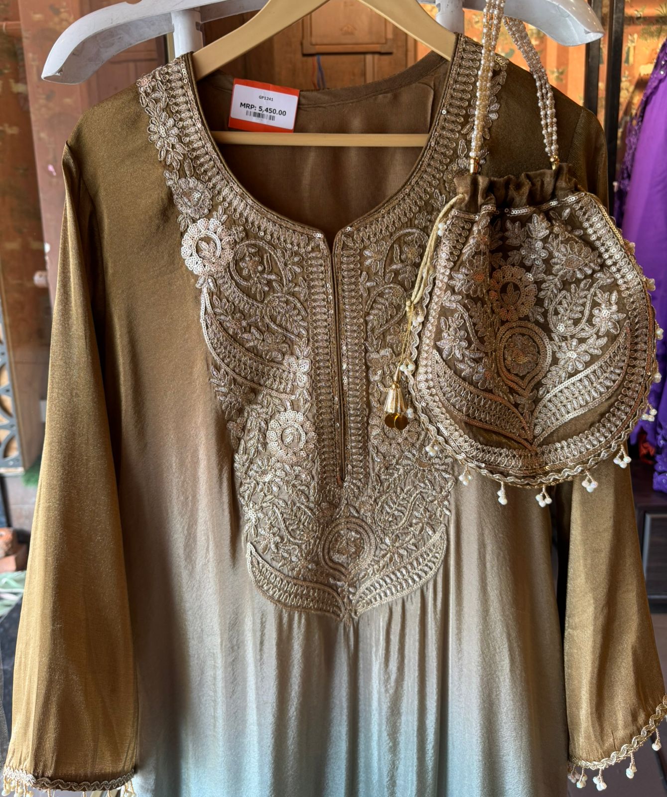 Straight long kurti with a relaxed fit