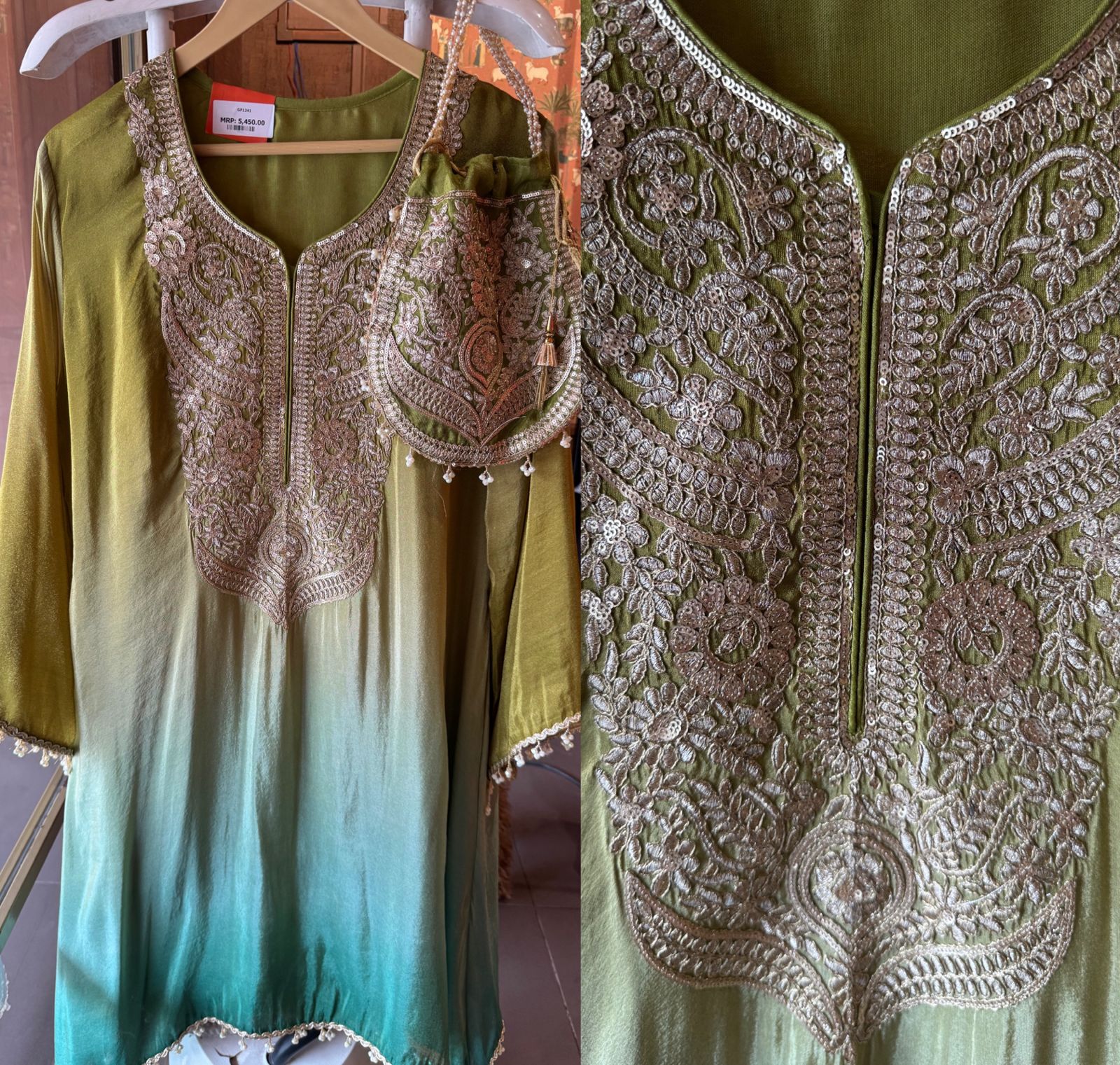 Straight long kurti with a relaxed fit