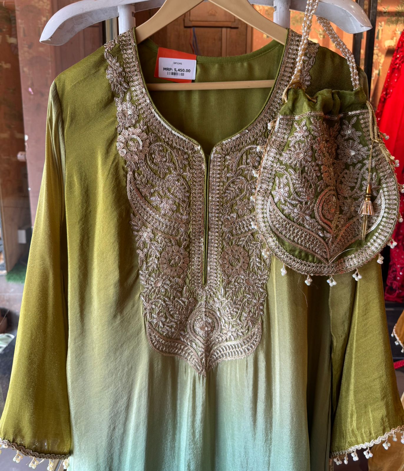 Straight long kurti with a relaxed fit