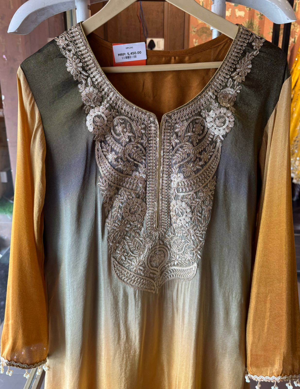 Straight long kurti with a relaxed fit