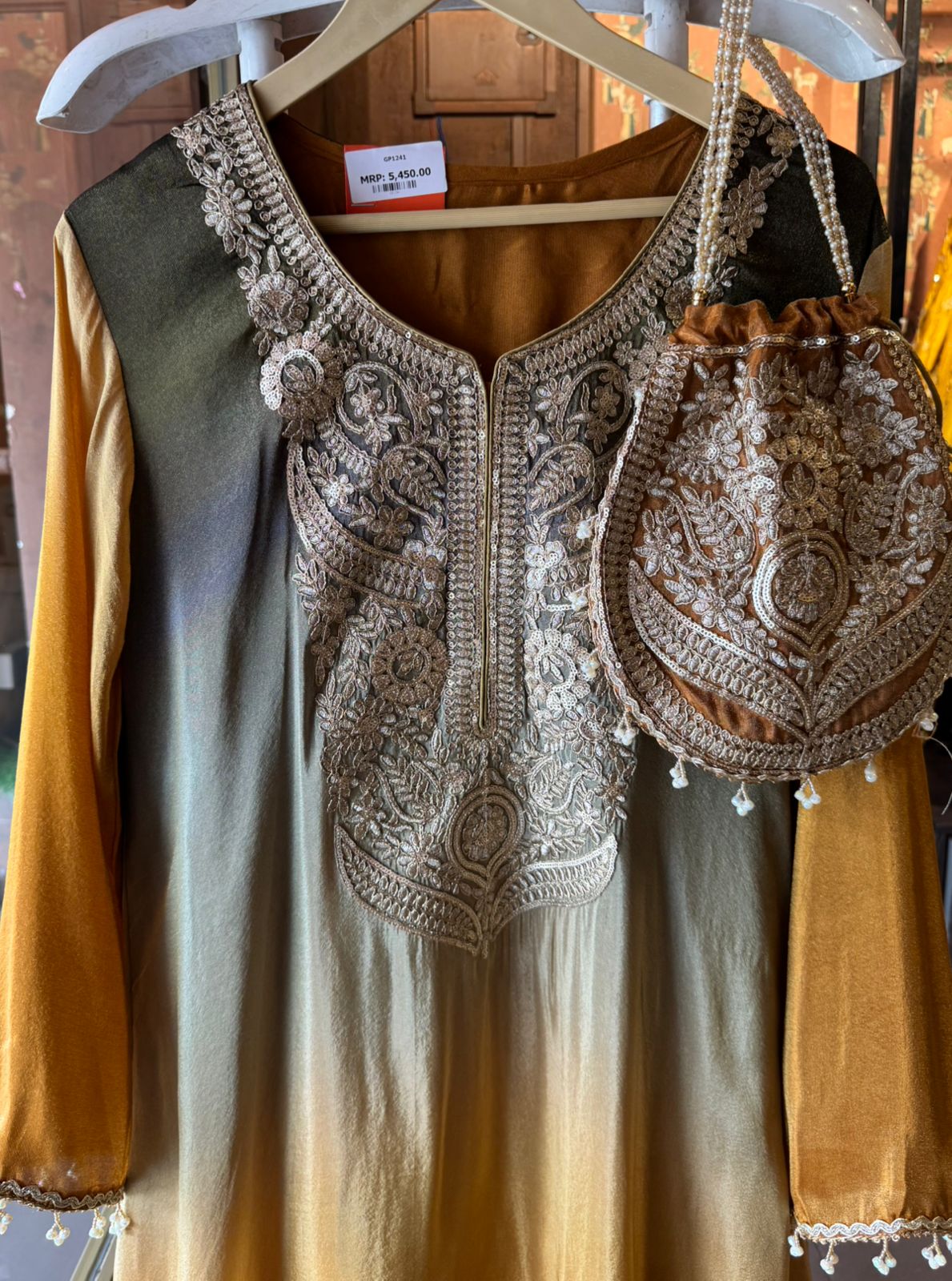 Straight long kurti with a relaxed fit