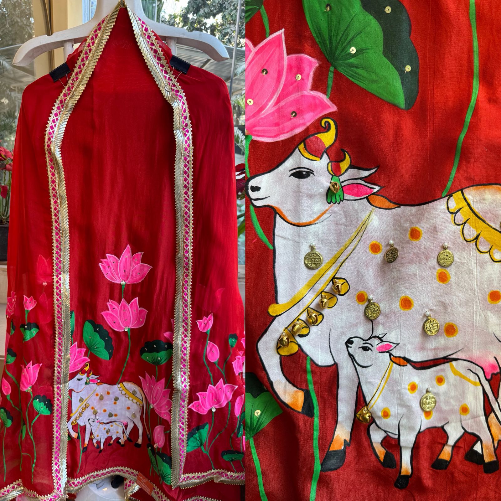 Beautiful hand-painted suit