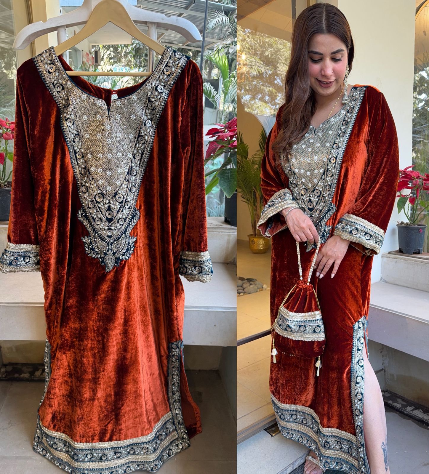 Regal Velvet Long Dress