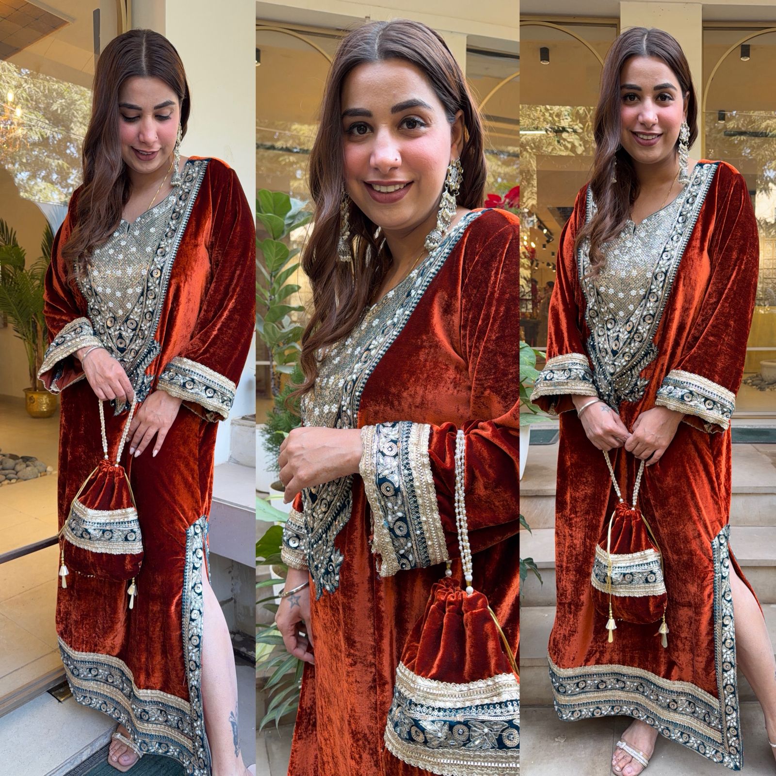 Regal Velvet Long Dress