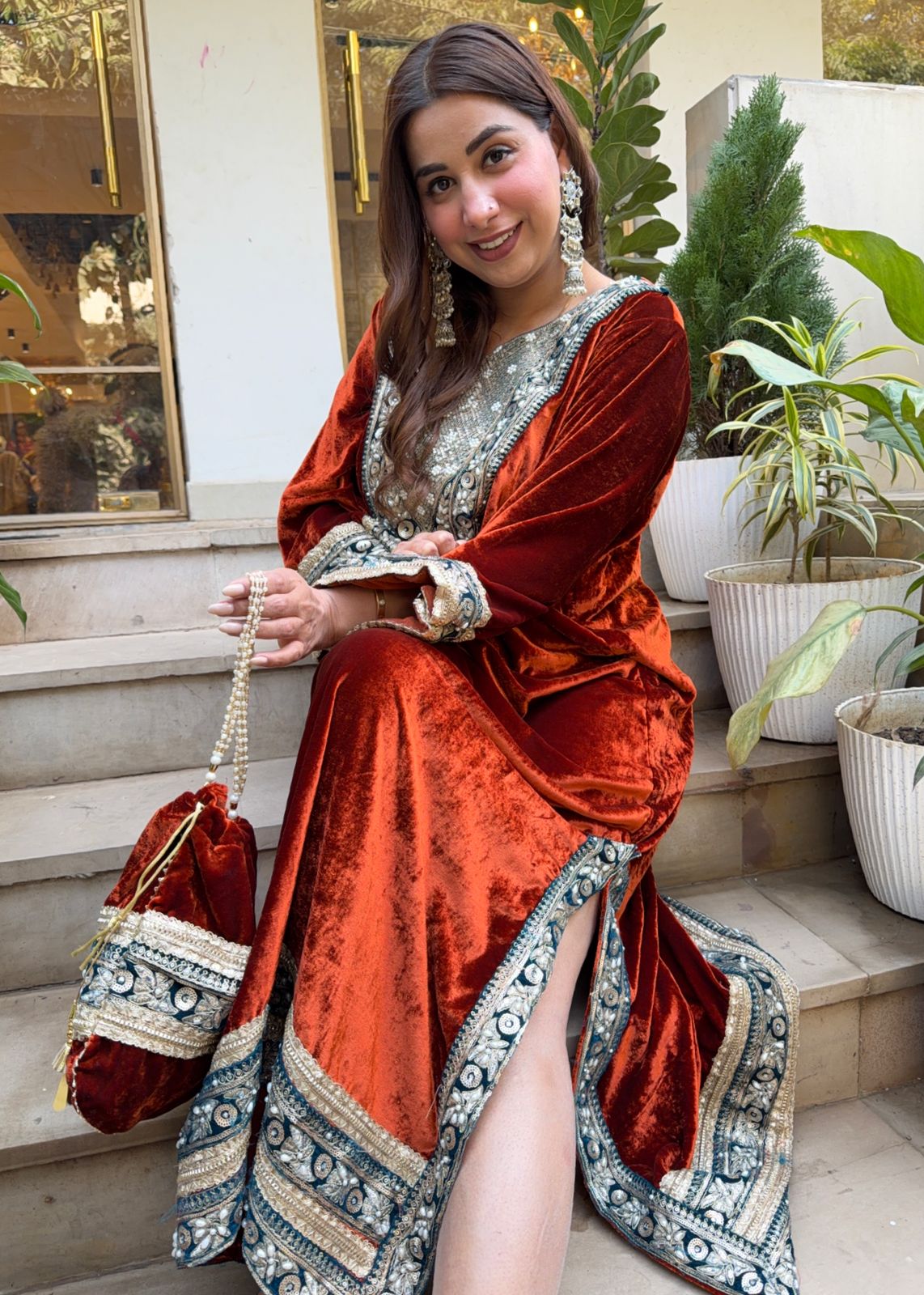 Regal Velvet Long Dress