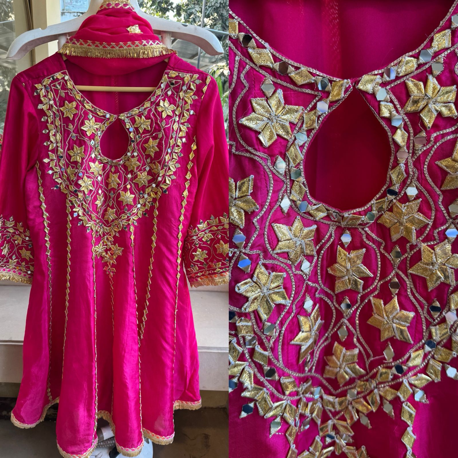 Silk anarkali set
