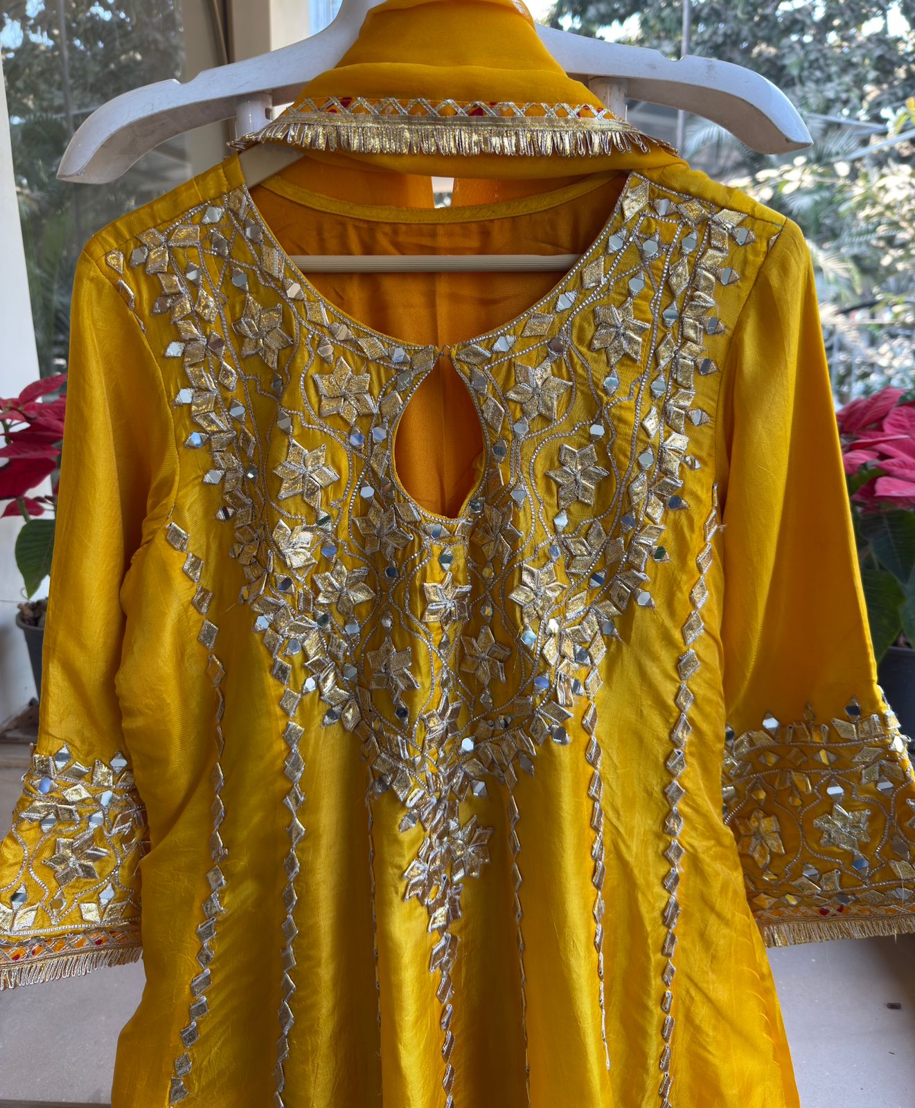 Silk anarkali set