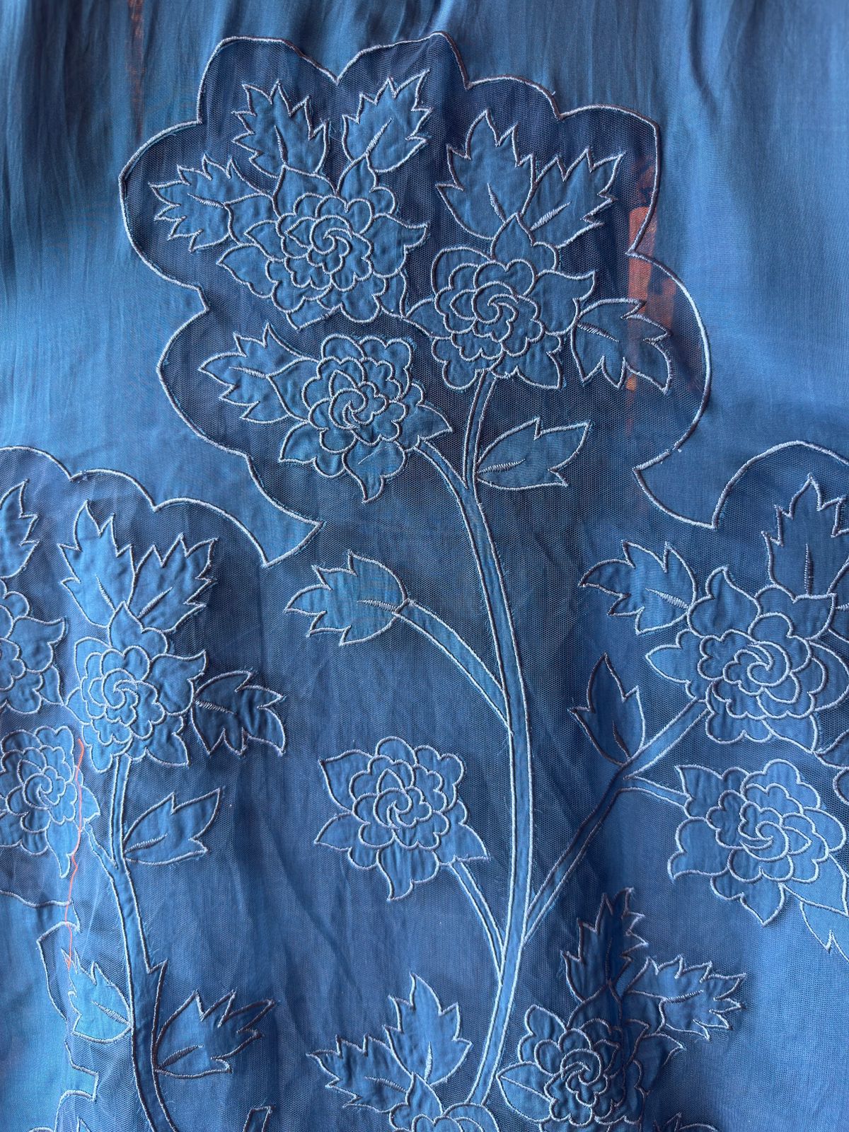 Soft organza unstitched Kurta