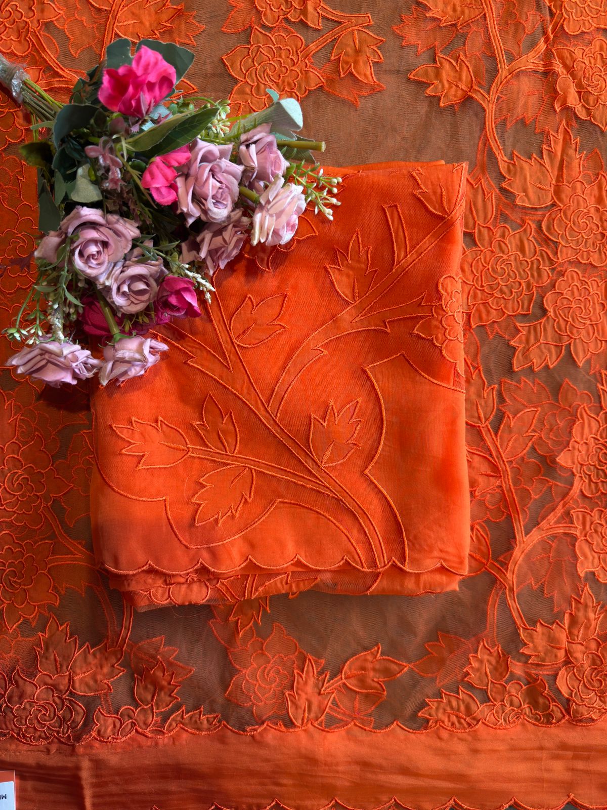 Soft organza unstitched Kurta