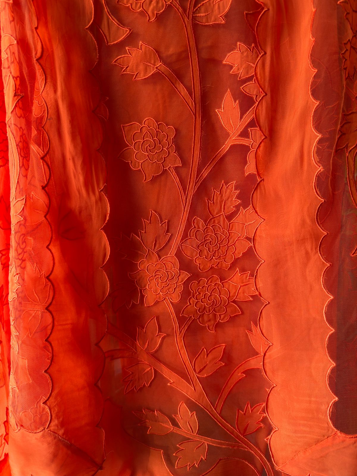 Soft organza unstitched Kurta