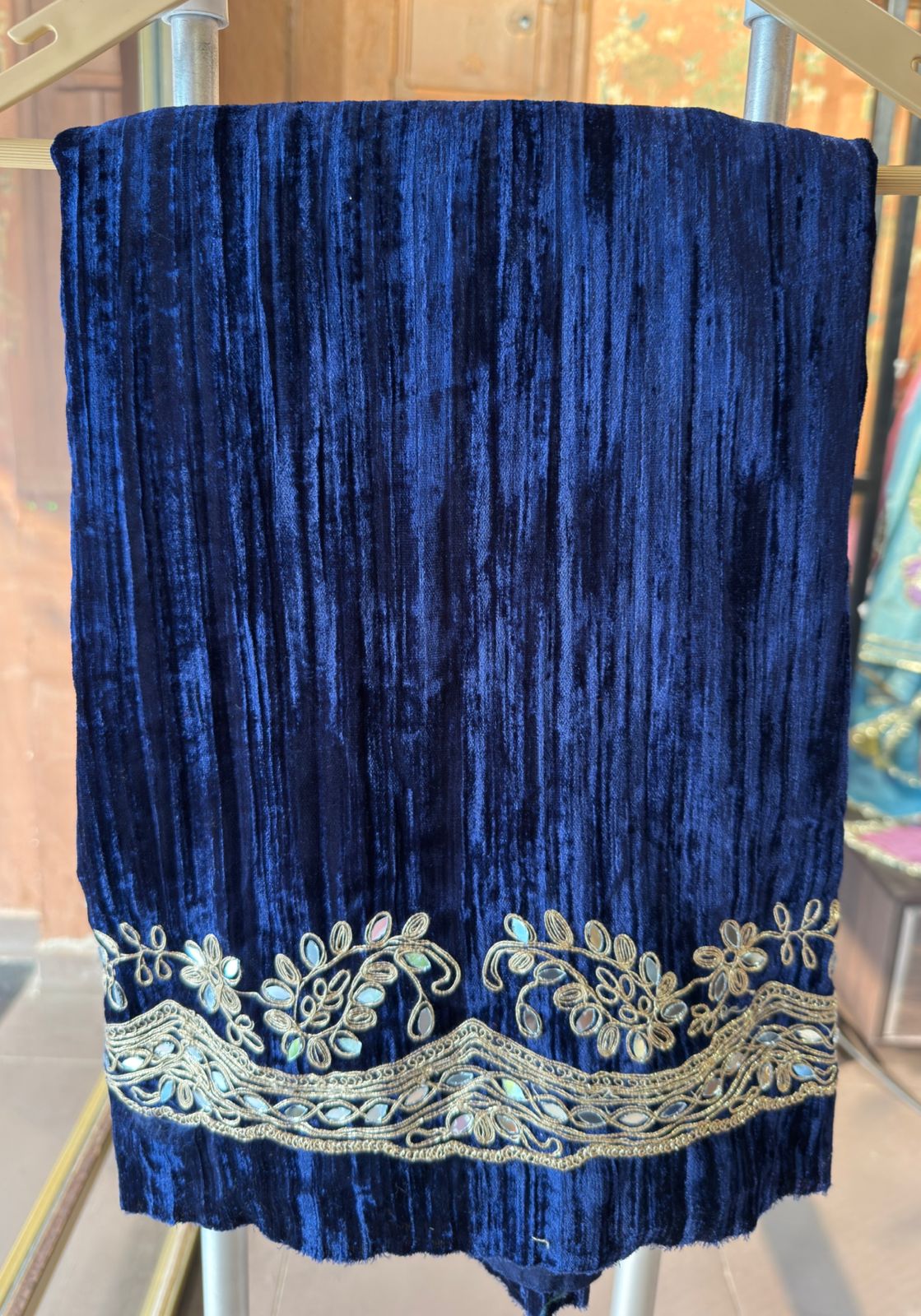 Crushed Velvet Unstitched Suits