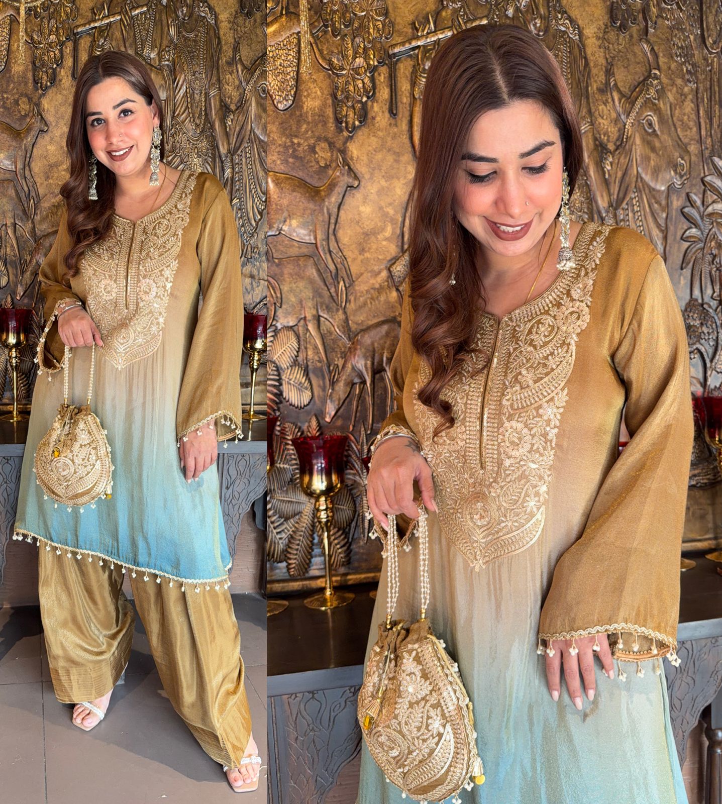Straight long kurti with a relaxed fit