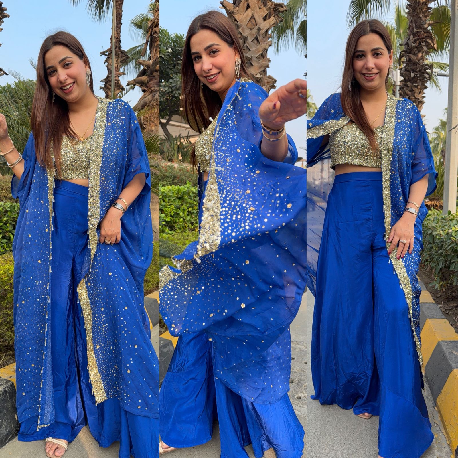 Three-piece partywear ensemble