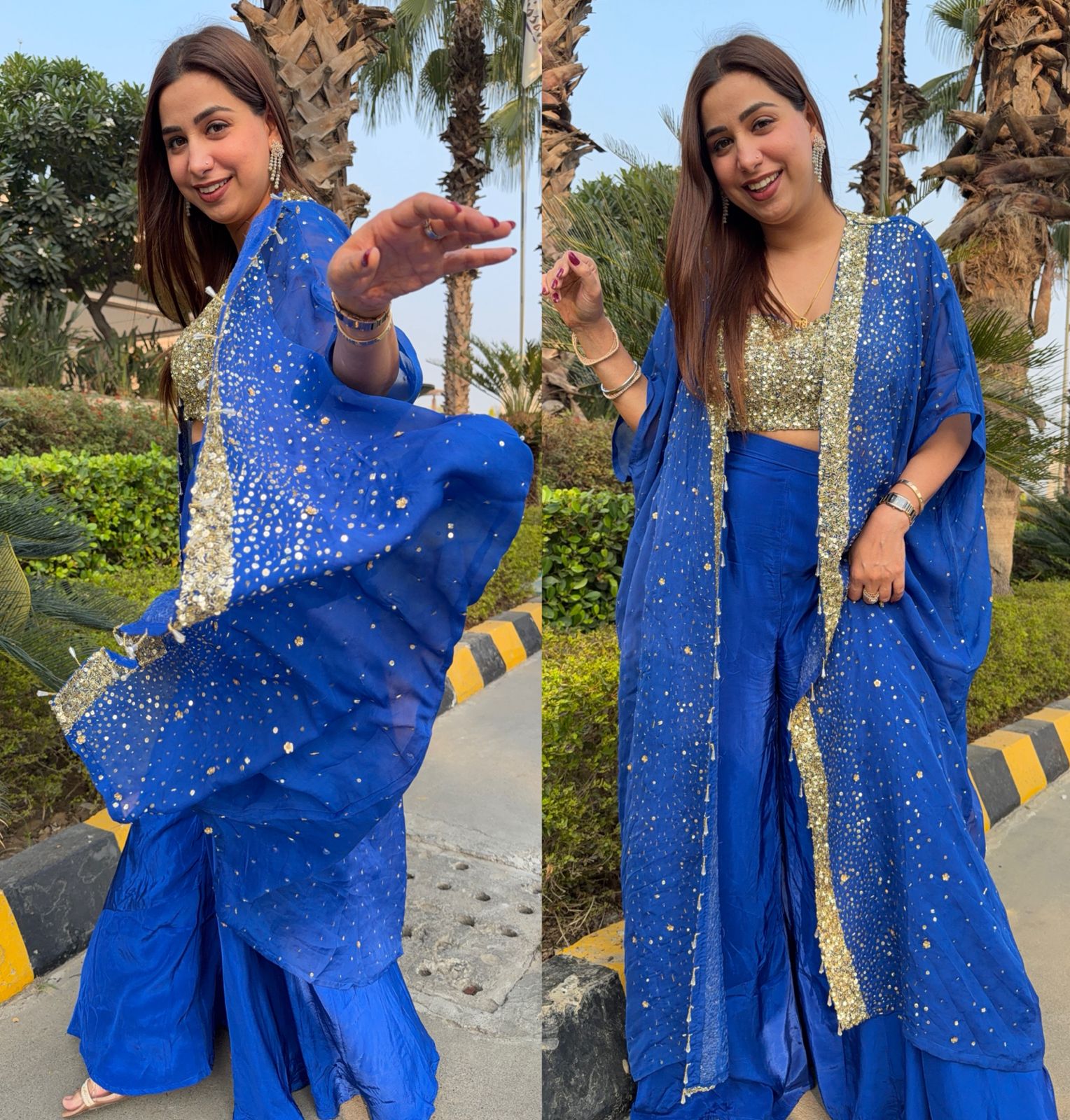 Three-piece partywear ensemble