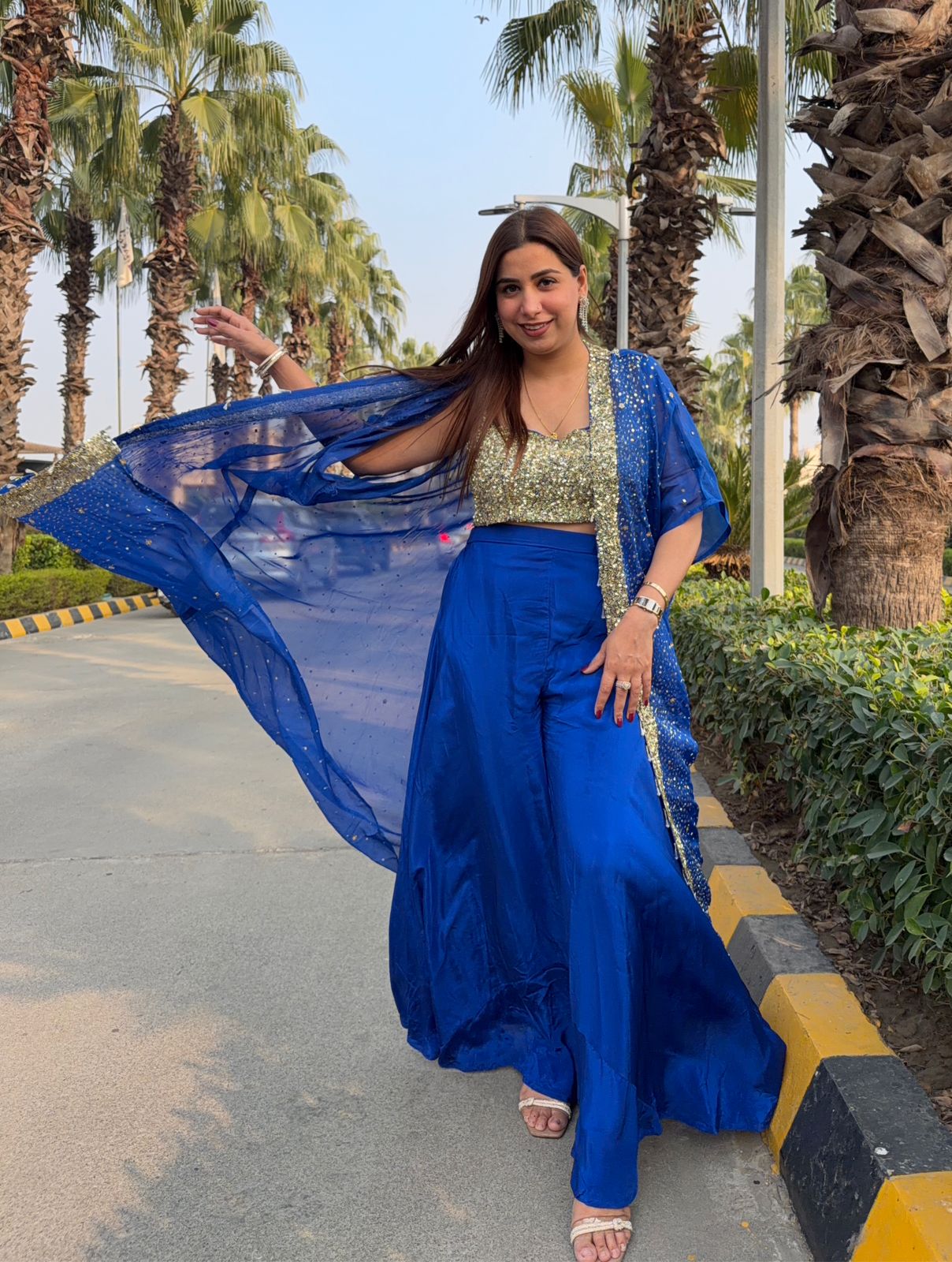 Three-piece partywear ensemble