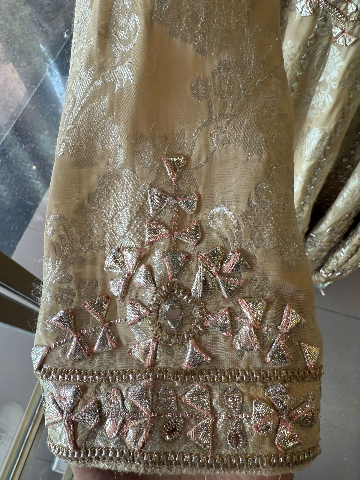 Traditional heavily embroidered Anarkali suit