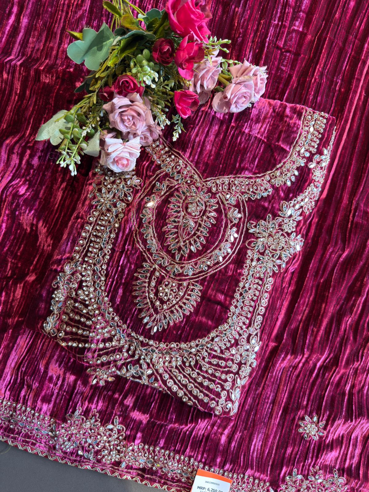 Regal Velvet Mirror-Work Winter Wedding Suit