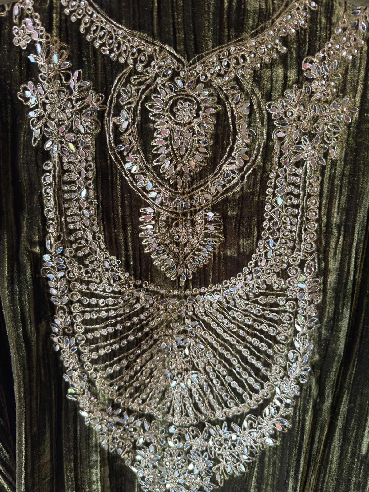 Regal Velvet Mirror-Work Winter Wedding Suit