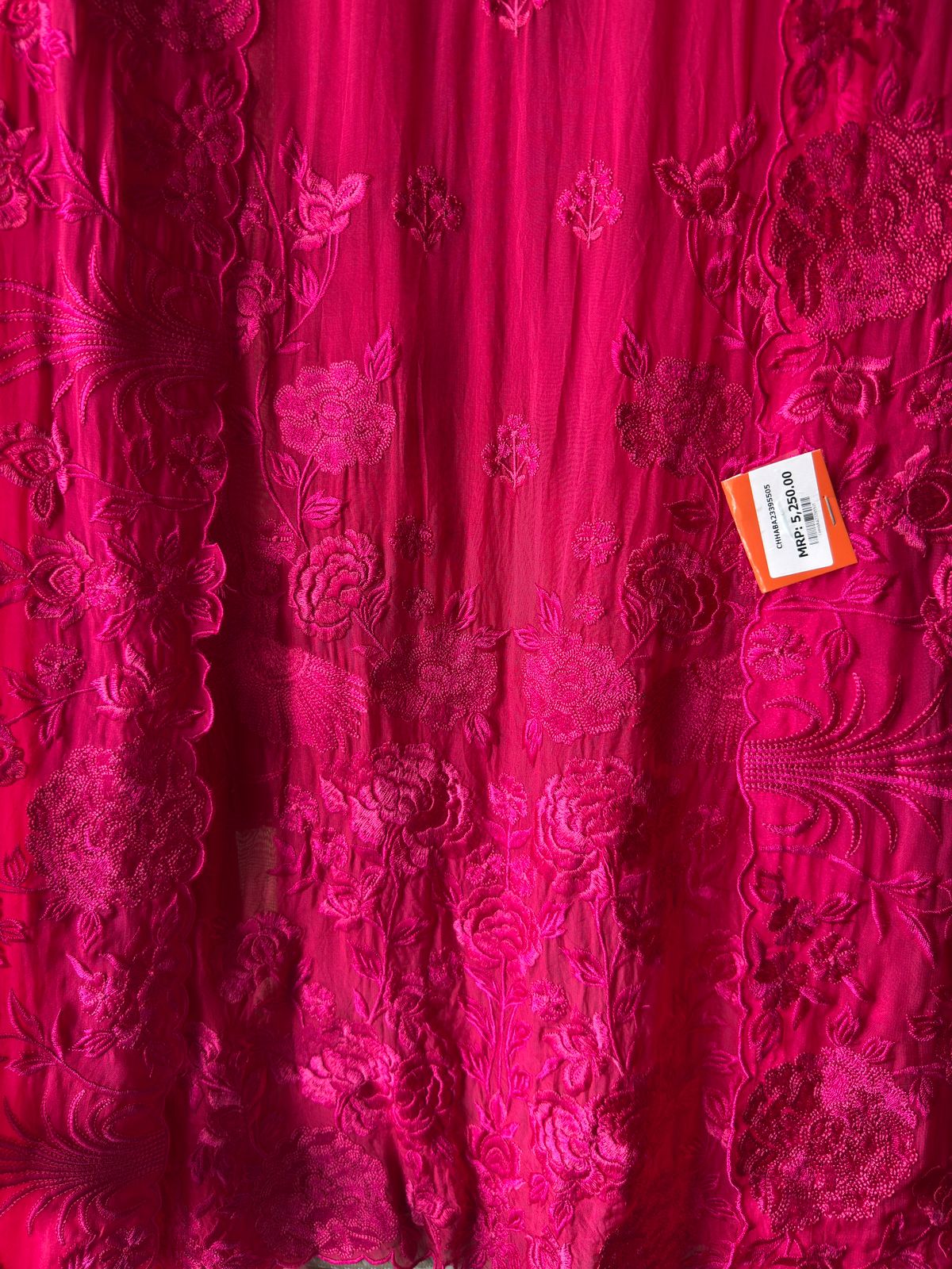 Pink Resham Embroidered Unstitched Suit