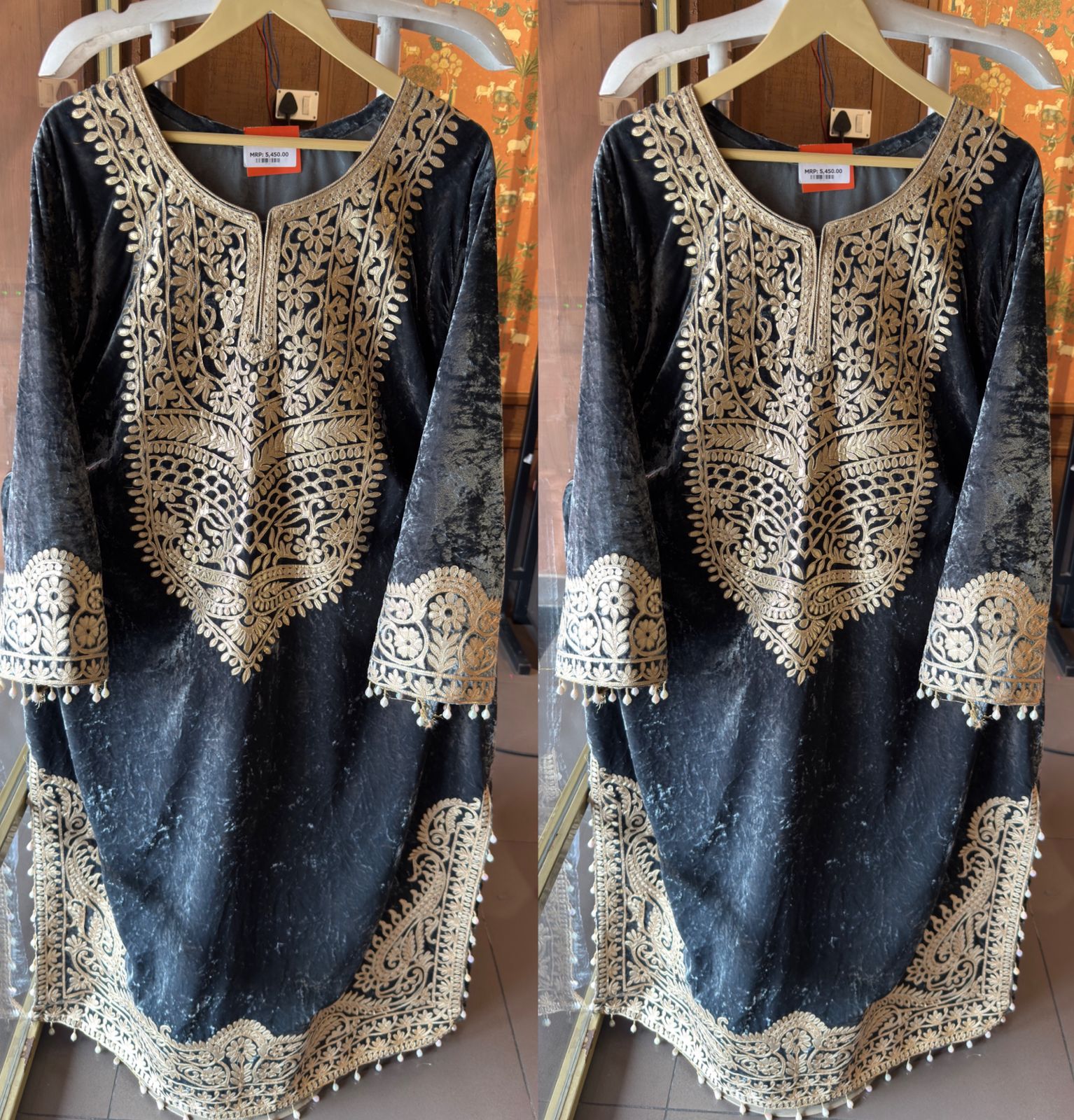 VELVET LONG DRESSES WITH SIDE SLITS