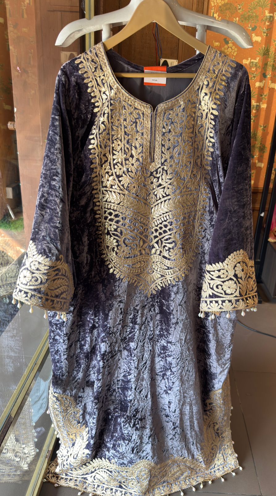 VELVET LONG DRESSES WITH SIDE SLITS